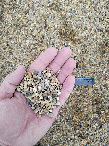 Галька речная окат (рыжая) фр.3-5 мм купить в Улан-Уде 