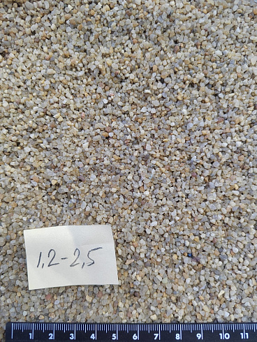 Кварцевый песок сухой фракцинированный фр. 1,2-2,5 мм.  купить в Улан-Уде фото Камень Клуб