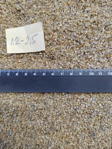 Кварцевый песок сухой фракцинированный фр. 1,2-2,5 мм.  купить в Улан-Уде фото Камень Клуб