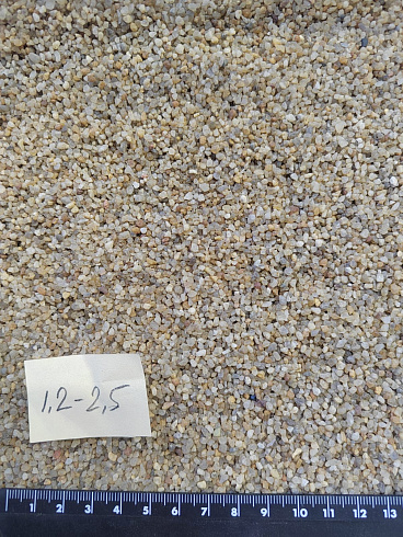 Кварцевый песок сухой фракцинированный фр. 1,2-2,5 мм.  купить в Улан-Уде фото Камень Клуб