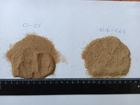 Кварцевый песок для площадок фр. 0,1-0,5 мм.  купить в Улан-Уде фото Камень Клуб