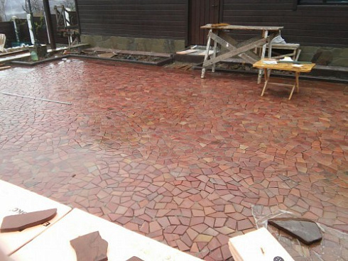 Kamenclub.ru: Песчаник брусчатка (Готика) art PSK-L-01  купить в Улан-Уде    2600 руб/кв.м    фото КАМЕНЬ КЛУБ