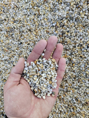 фото Галька крымская жемчужная фр. 3-5 мм. купить в Улан-Уде  в интернет-портале КАМЕНЬ КЛУБ